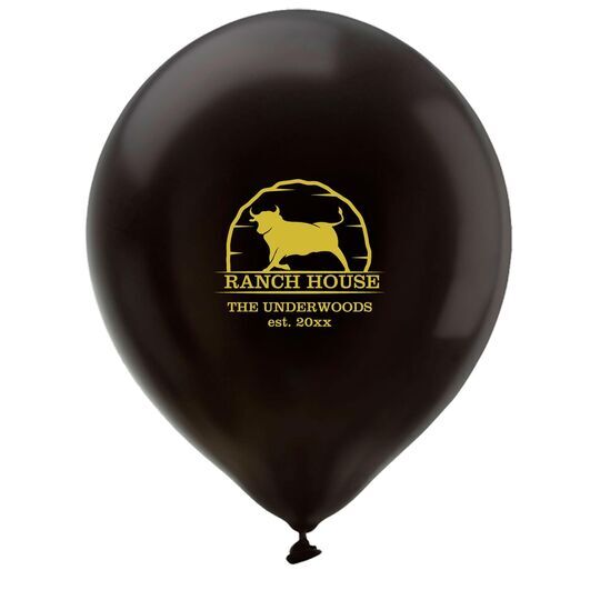 Bull Ranch House Latex Balloons